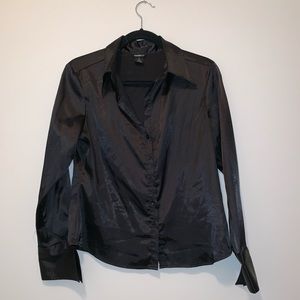 Large Faux Silk Blouse